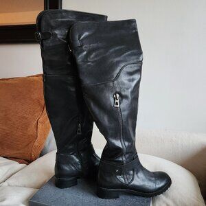 Sz 40 Rudsak Black Leather Over-the-Knee Riding Boots - Like New